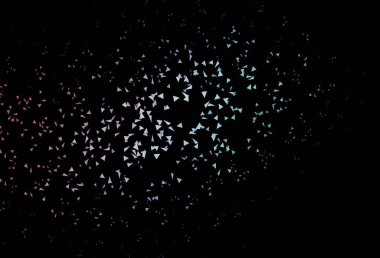 Koyu mavi, kırmızı vektör düzeni çizgiler, üçgenler. Üçgenli soyut gradyan çizimi. Web siteniz için basit tasarım.