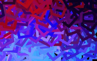 Koyu mavi, kırmızı vektör dokusu ve renkli altıgenler. Renkli altıgenli bulanık arkaplan. Marka kitabınız için yeni şablon.