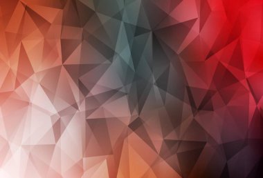 Açık yeşil, kırmızı vektör soyut mozaik desen. Origami stilinde gradyan ile yaratıcı geometrik illüstrasyon. İş tasarımınız için yepyeni bir tarz.