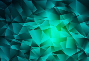 Işık yeşil vektör soyut mozaik arka plan. Üçgenler ile modern soyut resim. İşiniz için en iyi üçgen tasarım.