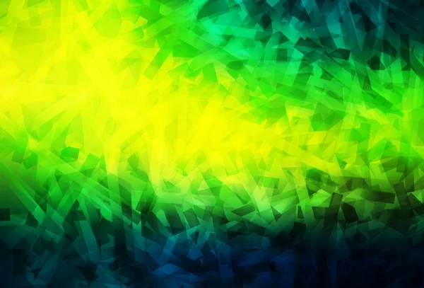 濃い緑 黄色のベクトルのテクスチャと色のライン 線で描いた現代の幾何学的抽象画 ポスター バナーのパターン — ストックベクタ