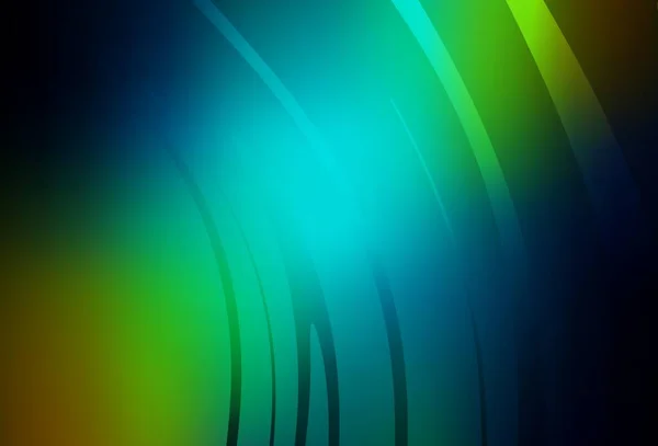 Azul Oscuro Fondo Vectorial Amarillo Con Líneas Irónicas Ilustración Colorida — Vector de stock