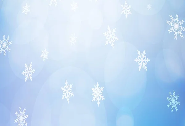 Rosa Claro Fondo Vector Azul Con Copos Nieve Navidad Diseño — Archivo Imágenes Vectoriales