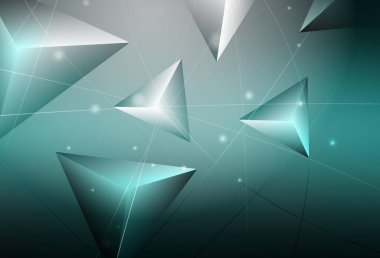 Koyu yeşil vektör çokgen arka plan. Yarım ton şeklinde, üçgenli yaratıcı illüstrasyon. İşiniz için en iyi üçgen tasarım.