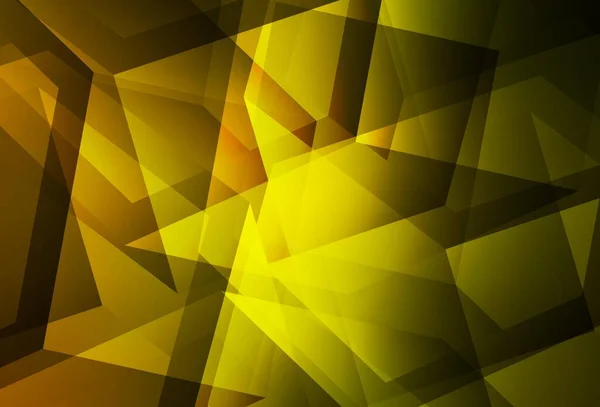 深绿色 黄色矢量三角形马赛克纹理 具有梯度的三角形几何样品 您的品牌书的新模板 — 图库矢量图片