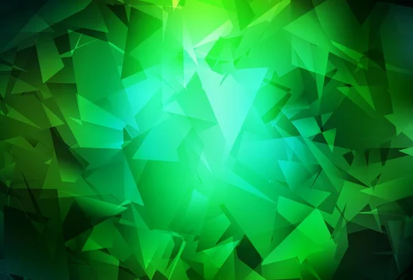 Dark Green Wektor Abstrakcyjny Tło Mozaiki Kolorowa Abstrakcyjna Ilustracja Trójkątami — Wektor stockowy