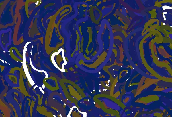 Donkerblauw Gele Vectorlay Out Met Wrange Lijnen Glitter Abstracte Illustratie — Stockvector