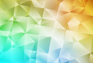 Açık mavi, sarı vektör poligonal arka plan. Glitter soyut resim zarif bir üçgen ile. Marka kitap için yeni şablon.