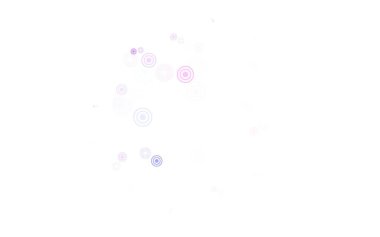 Açık mavi, daireli kırmızı vektör şablonu. Doğa tarzında renkli baloncuklu soyut illüstrasyon. Fütürist reklamlar ve kitapçıklar için şablon.