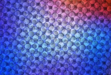 Açık mavi, küreli kırmızı vektör deseni. Doğa tarzında bulanık halkaları olan güzel renkli çizimler. Poster ve web siteleri için tasarım.