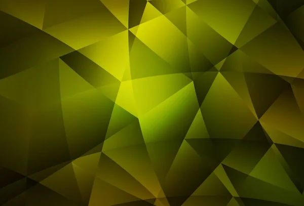 Mörkgrön Vektor Abstrakt Mosaikmönster Helt Färg Illustration Månghörnigt Stil Triangulärt — Stock vektor