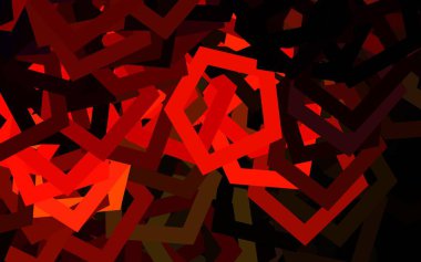 Koyu yeşil, altıgen şeklinde kırmızı vektör şablonu. Altıgen tarzda ışıldayan soyut çizimler. Reklamınız için bir kalıp, kitapçıklar.