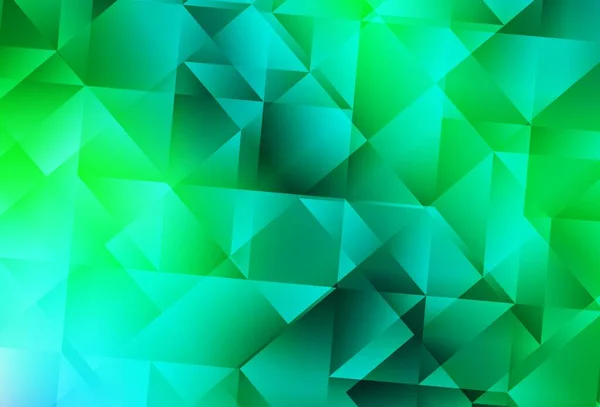 Hellgrüne Vektordreieck Mosaik Hintergrund Bunte Illustration Abstrakten Stil Mit Dreiecken — Stockvektor