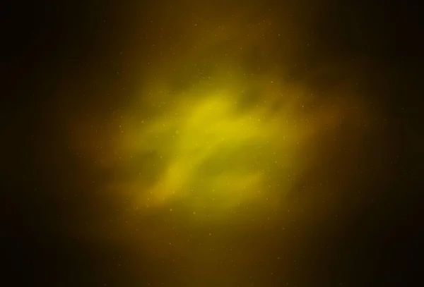 Dunkelorangefarbenes Vektormuster Mit Sternen Nachthimmel Leuchtende Illustration Mit Himmelssternen Auf — Stockvektor