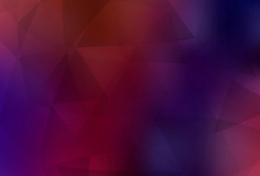 Koyu mavi, kırmızı vektör çokgen arkaplan. Çokgen soyut çizim ve gradyan. Web siteniz için çokgen tasarım.