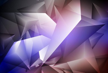 Lacivert, üçgenli kırmızı vektör arka planı. Doğa tarzında üçgenleri olan güzel bir çizim. Web siteniz için basit tasarım.