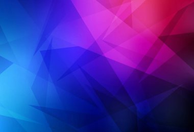 Koyu mavi, kırmızı vektör düzeni çizgiler, üçgenler. Doğa tarzında üçgenleri olan güzel bir çizim. Kartvizitiniz için modern tasarım.