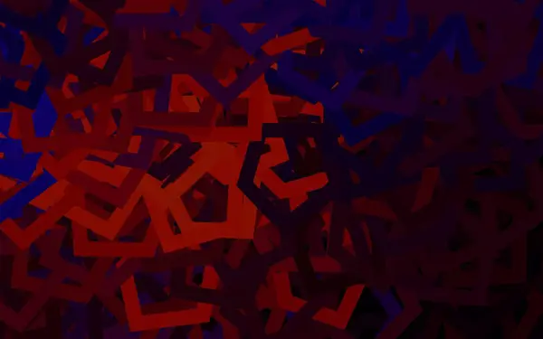 Dark Blue Červené Vektorové Pozadí Sadou Šestiúhelníků Barevné Šestiúhelníky Rozmazaném — Stockový vektor