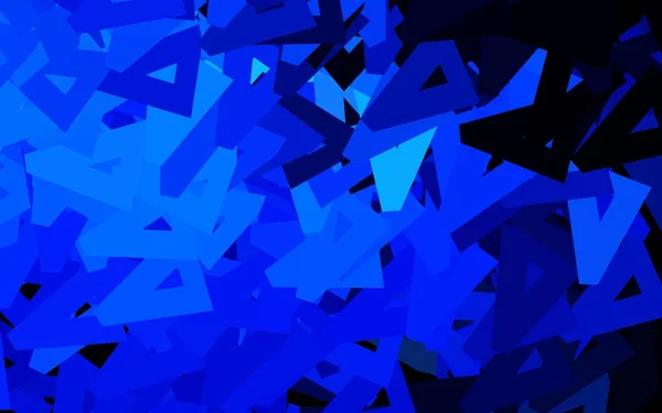 Темная Векторная Раскладка Синего Цвета Линиями Треугольниками Абстрактная Градиентная Иллюстрация — стоковый вектор