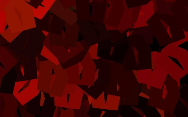 ダークグリーン 六角形の赤いベクトルレイアウト 六角形で抽象的なイラストを光る チラシのパターン — ストックベクタ
