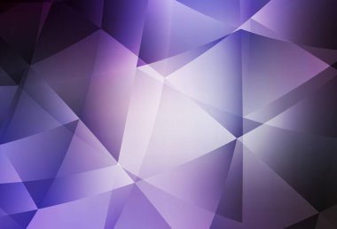 Hafif Mor vektör üçgen mozaik arkaplan. Çokgen soyut çizim ve gradyan. Bir markanın arkaplanı için desen.