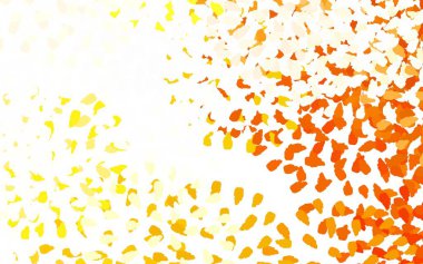 Kaotik şekilli açık sarı vektör şablonu. Rastgele şekillerle soyut tarzda dekoratif tasarım. Duvar kağıtları için zarif tasarım.