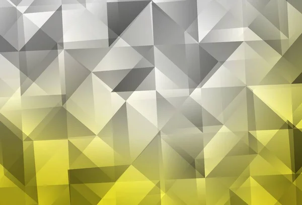 Hellgelbes Vektor Polygonales Muster Glitzernde Abstrakte Illustration Mit Eleganten Dreiecken — Stockvektor