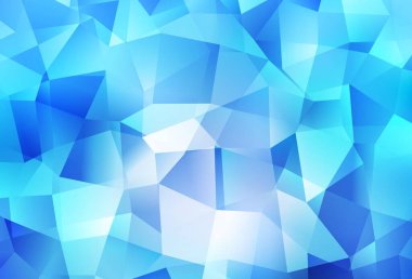 Açık BLUE vektör çokgen arkaplan. Çokgen soyut çizim ve gradyan. Web siteniz için yeni bir doku.