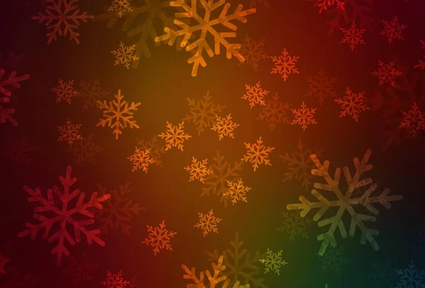 Dunkelgrünes Rotes Vektormuster Weihnachtlichen Stil Eine Kluge Illustration Mit Weihnachtlichen — Stockvektor