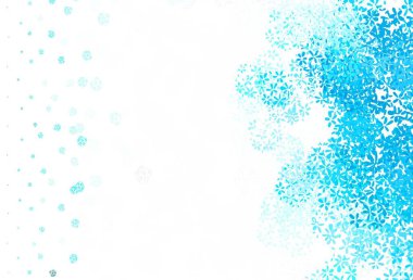 Açık mavi, yeşil vektörlü doğal arkaplan yapraklı. Bulanık şekilli ve yapraklı yepyeni bir resim. Cep telefonlarının geçmişleri için şablon.