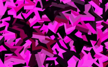 Üçgenli koyu pembe vektör arkaplan. Soyut üçgenli dekoratif tasarım. Web siteniz için basit tasarım