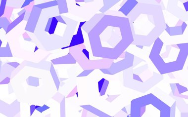 Altıgenli hafif Mor vektör arkaplanı. Renkli altıgenli bir resim seti. Reklamınız için bir kalıp, kitapçıklar.