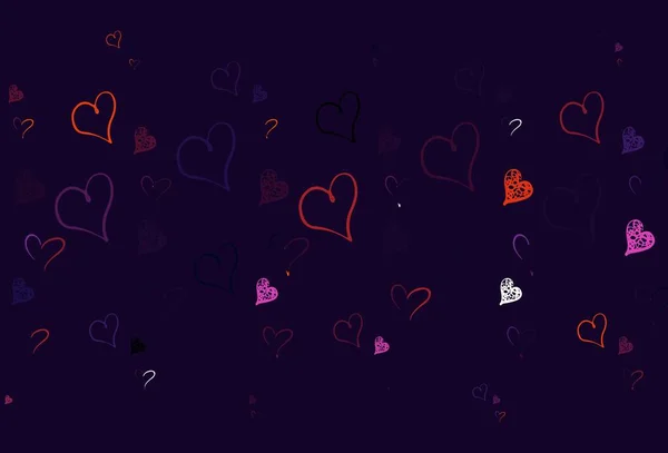 Ανοιχτό Ροζ Κόκκινο Διανυσματικό Φόντο Καρδιές Εικονογράφηση Σχήματα Βαθμονομημένων Καρδιών — Διανυσματικό Αρχείο