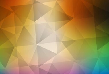 Açık Çokrenkli vektör üçgen mozaik doku. Üçgenli renkli soyut çizimler. Marka kitabınız için yeni şablon.