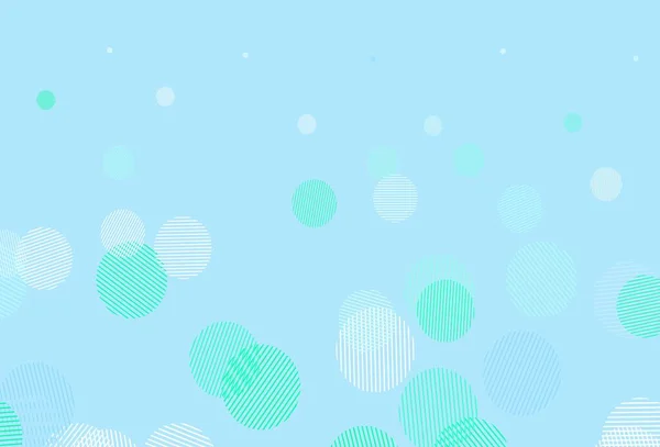 Light Blue Green Vector Backdrop Dots Blurred Decorative Design Abstract — Stock Vector