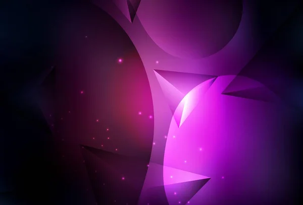 Темно Фиолетовый Вектор Декоративный Дизайн Абстрактном Стиле Структурой Треугольника Блестящие — стоковый вектор