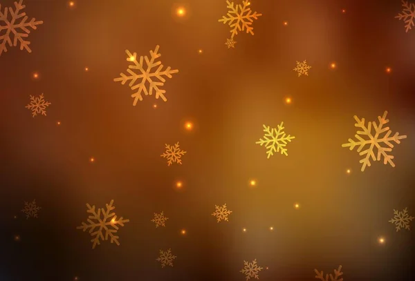 Sötét Narancs Vektor Sablon Karnevál Stílusban Színes Illusztráció Karácsonyi Szimbolokkal — Stock Vector