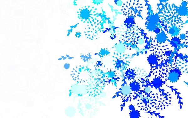 Açık mavi vektör desenli çiçekler, güller. Parlak renkli resimli çiçekler. Markan için şık bir model..