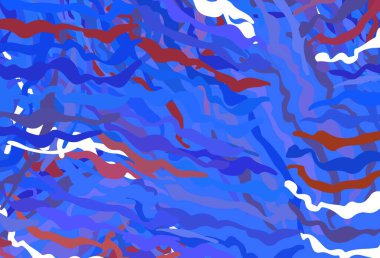 Açık mavi, kıvrık çizgileri olan kırmızı vektör dokusu. Alnında çizgiler olan soyut bir çizim. İşiniz için en iyi tasarım.