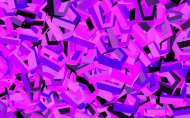 Renkli altıgenli koyu pembe vektör dokusu. Altıgenli soyut bir tasarım. Reklamlar, broşürler için desen.