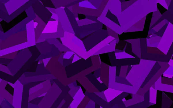 Modèle Vectoriel Violet Foncé Dans Style Hexagonal Illustration Avec Ensemble — Image vectorielle