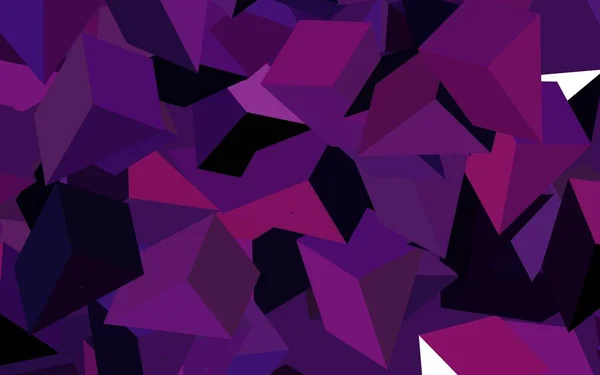 深紫色 粉色矢量背景与线条 三角形 带有彩色三角形的现代抽象图解 商务名片的现代设计 — 图库矢量图片