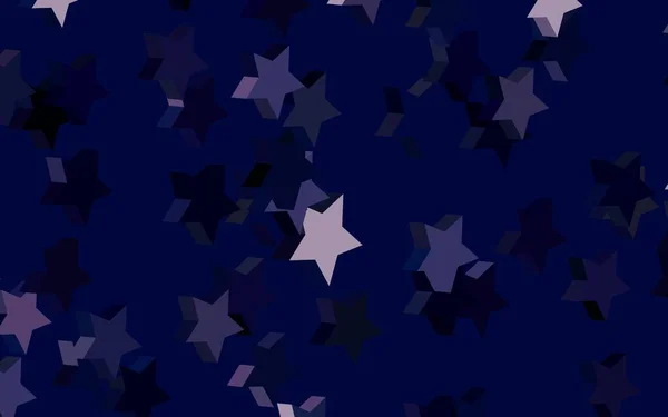 Layout Vetorial Roxo Escuro Com Estrelas Brilhantes Projeto Decorativo Borrado — Vetor de Stock