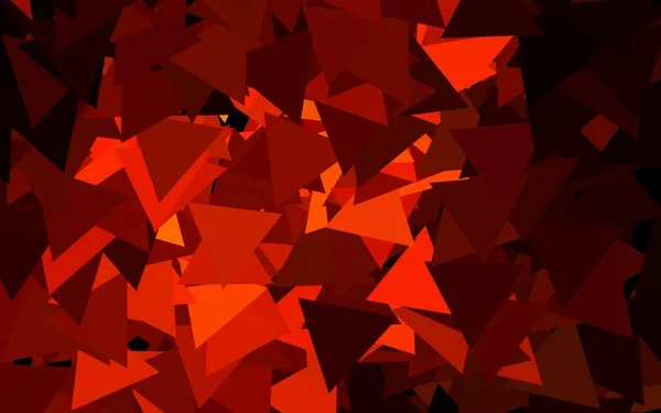 Dark Orange Vector Texture Triangular Style Glitter Abstract Illustration Triangular — Stock Vector