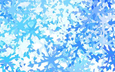 Kaotik şekilli açık mavi vektör şablonu. Rastgele şekillerle soyut tarzda dekoratif tasarım. Web siteniz için basit tasarım.