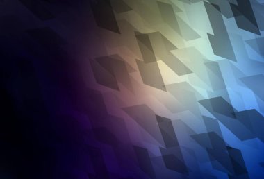 Koyu mavi, dikdörtgen biçiminde sarı vektör dokusu. Soyut stil ve dikdörtgenlerle dekoratif tasarım. Reklamlar için desen.