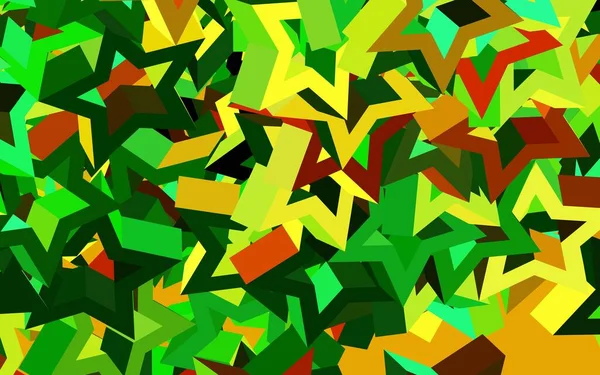 Verde Oscuro Patrón Vectorial Amarillo Con Estilo Poligonal Ilustración Abstracta — Vector de stock