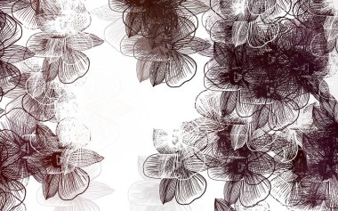 Açık kırmızı vektör çiçekli doğal sanat eseri. Karalama tarzında çiçekli soyut illüstrasyon. İşiniz için en iyi tasarım..