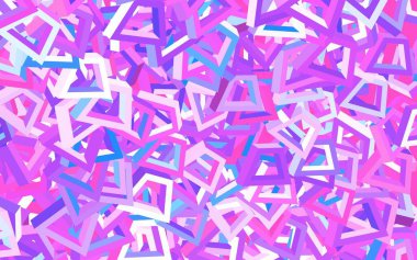 Açık pembe, kaotik şekilli mavi vektör şablonu. Soyut tarzda rengarenk gradyan şekilleri olan bir resim. Web siteniz için basit tasarım.