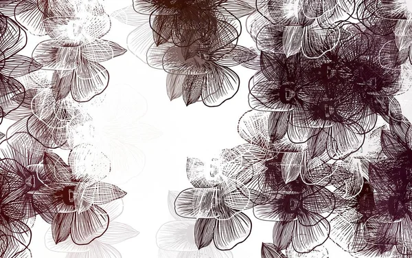 Açık kırmızı vektör çiçekli doğal sanat eseri. Karalama tarzında çiçekli soyut illüstrasyon. İşiniz için en iyi tasarım..